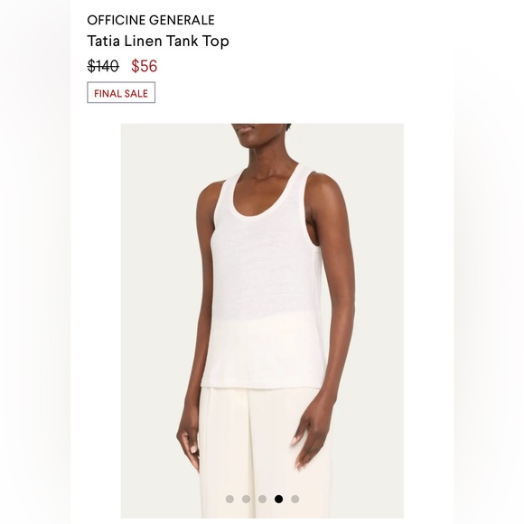 OFFICINE GENERALE Tatia Cotton Tank Top - Picture 1 of 7
